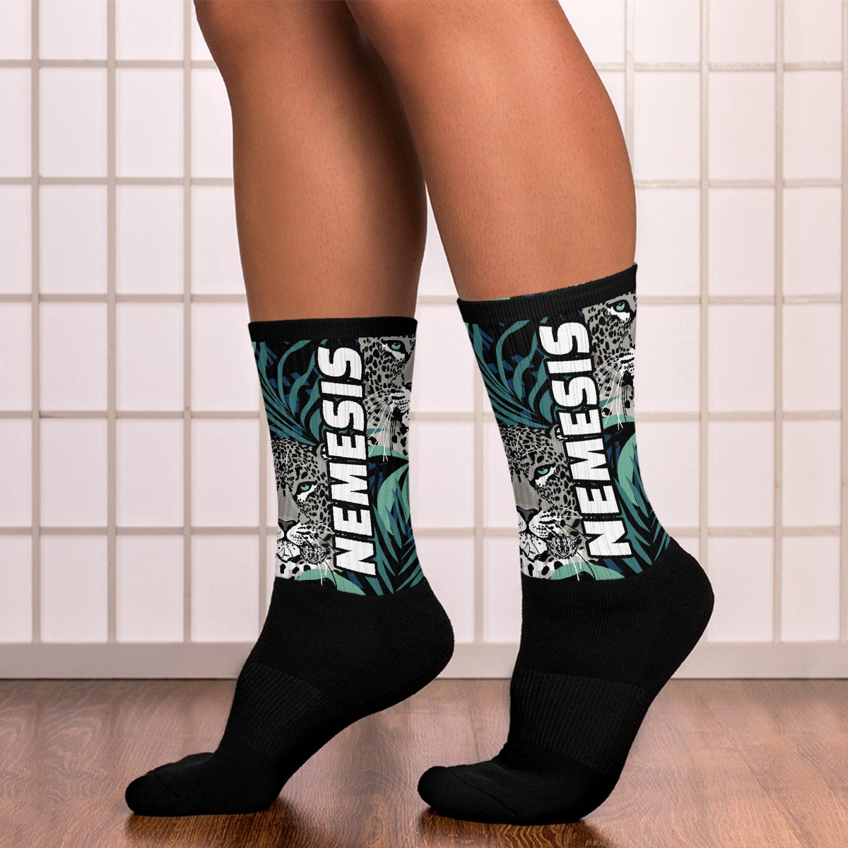Nemesis: (White Panther Blend) Dynamic Athletic Socks