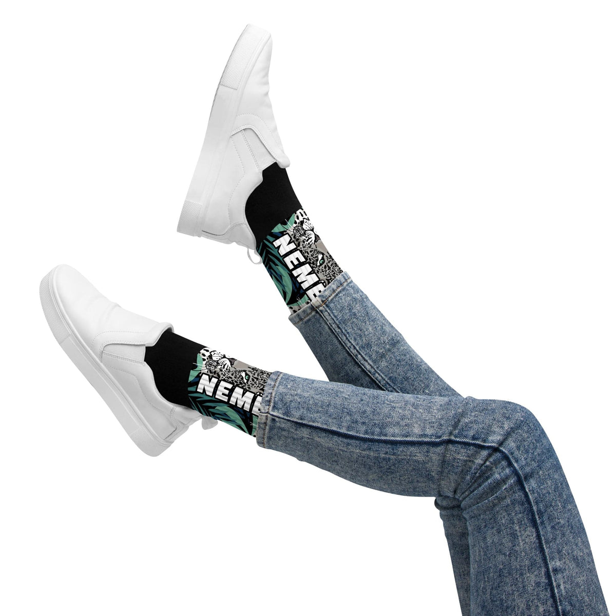 Nemesis: (White Panther Blend) Dynamic Athletic Socks