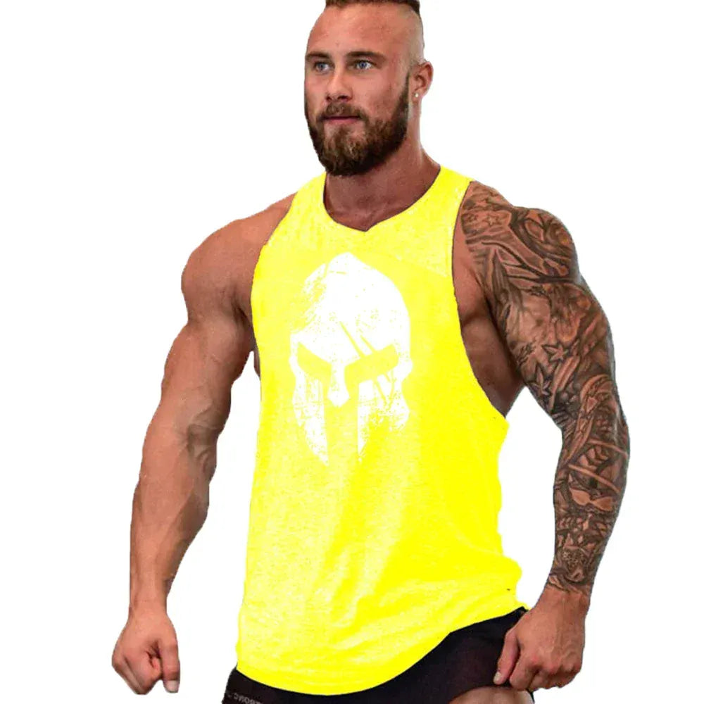 New Cotton Workout Gym Tank Top / Mens Muscle Sleeveless Sportswear Shirt