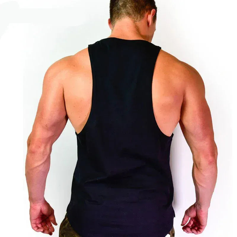 New Cotton Workout Gym Tank Top / Mens Muscle Sleeveless Sportswear Shirt