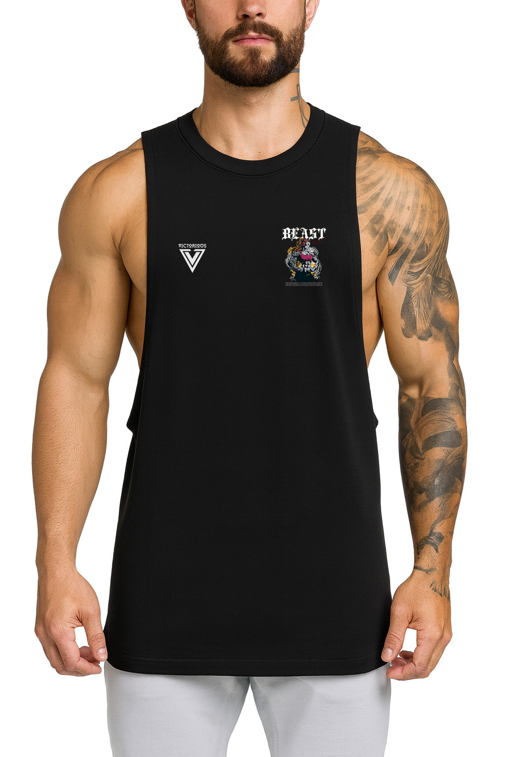 Victorious Beast Mode (Vel’kaaris) High-Neck Gym Tank-Top