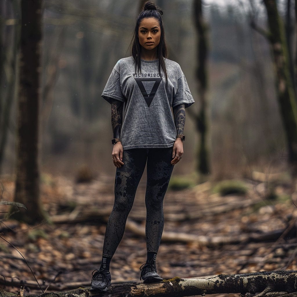 Old Grey / S Victorious Interstellar Gym Oversize T-shirt