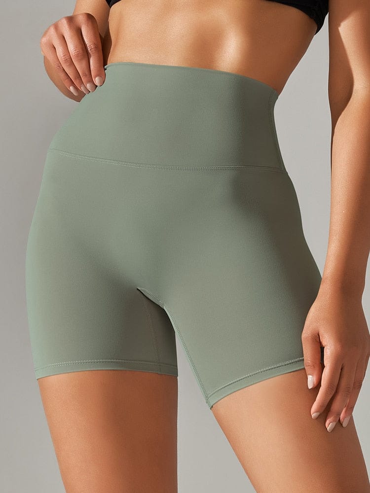 Olive / XS Biker Shorts Medium-Height/ Women's Gym Shorts /Yoga Shorts (Ellie Survivor's Edge)