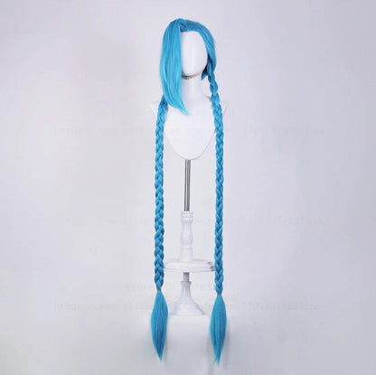 Only Wig / One Size Arcane Jinx Wig – Chaos Queen Silver Cosplay Wig for Season 1 & 2 Fans