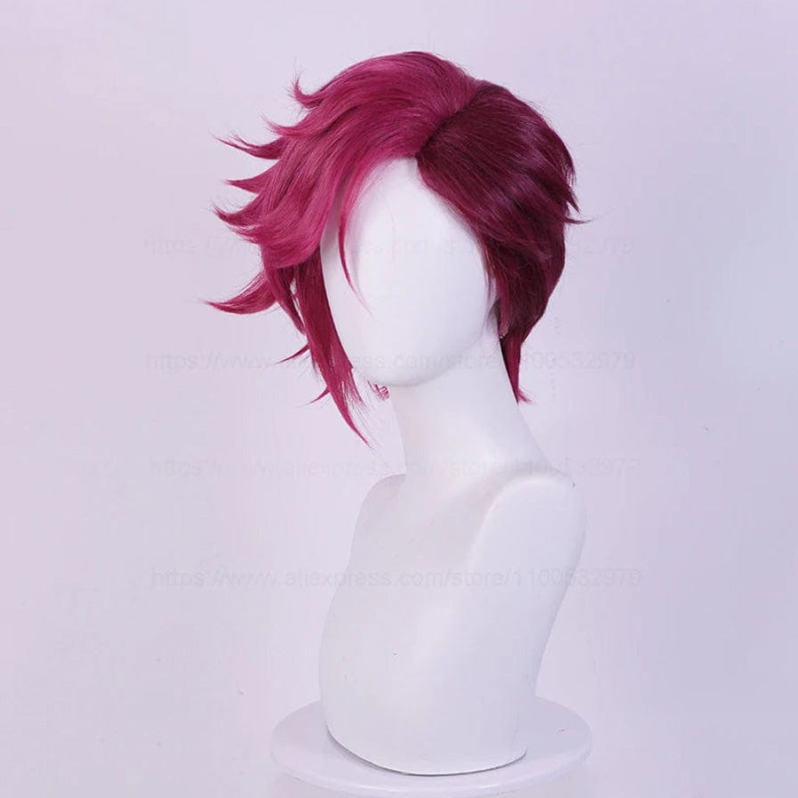 only wig / One Size Vi Arcane Cosplay Wig – 30cm Deep Rose Pink Wig + Cap by Victorious