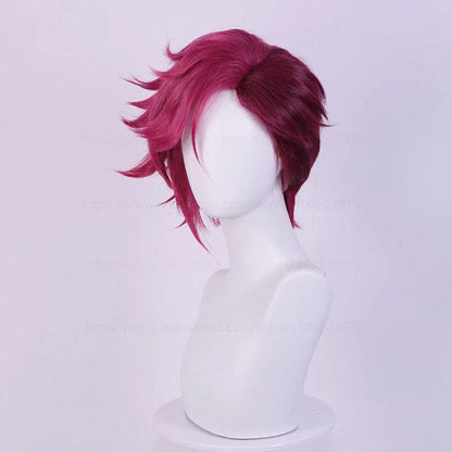 only wig / One Size Vi Arcane Cosplay Wig – 30cm Deep Rose Pink Wig + Cap by Victorious