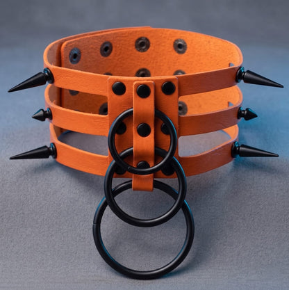 orange Harajuku Punk Rock Full Neck Chocker