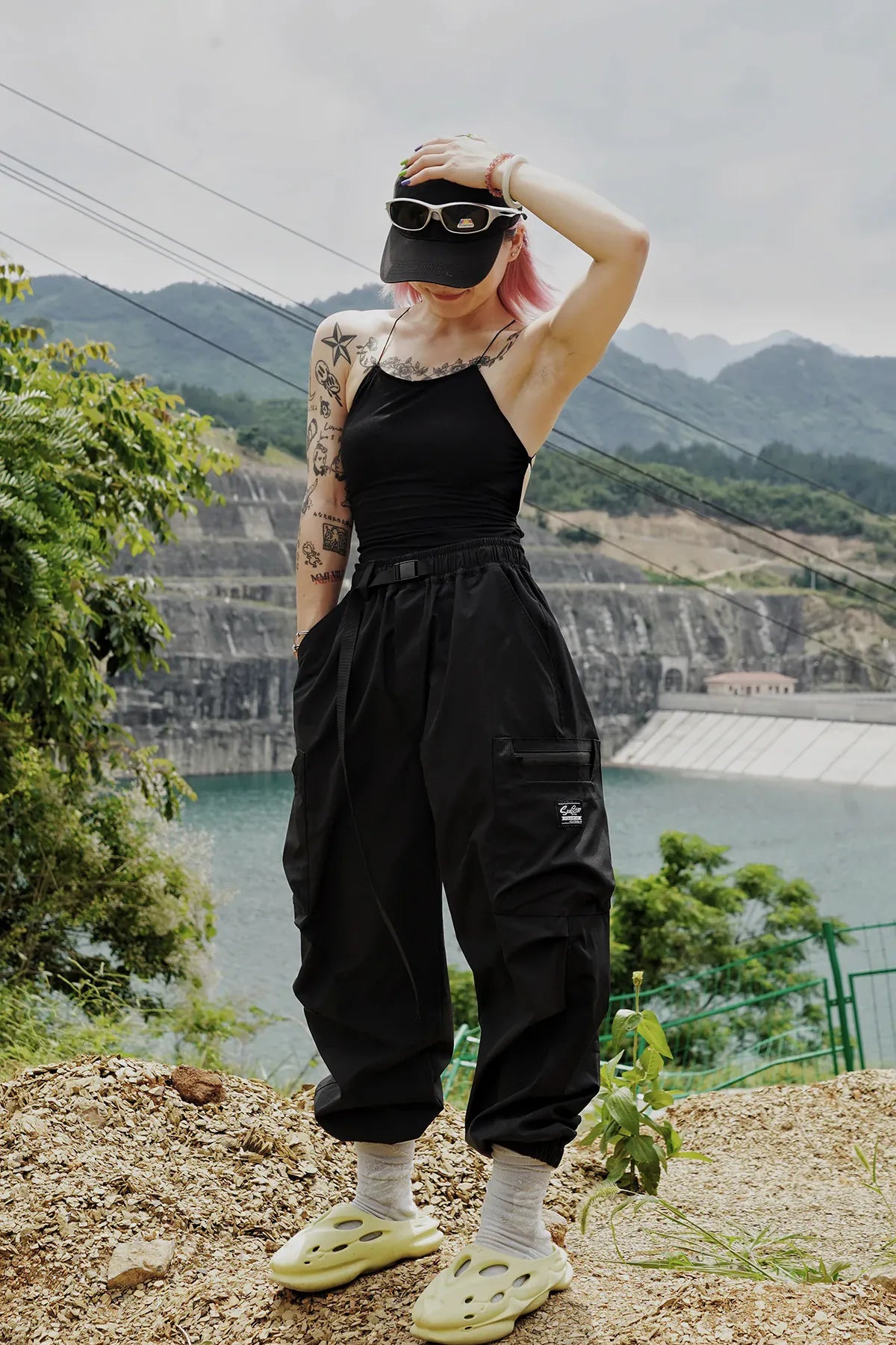 Outdoor Adventure Revolution Hard  Quick Dry Waterproof Cargo Pants Unisex Loose Fit Street Style High Waist Polyester