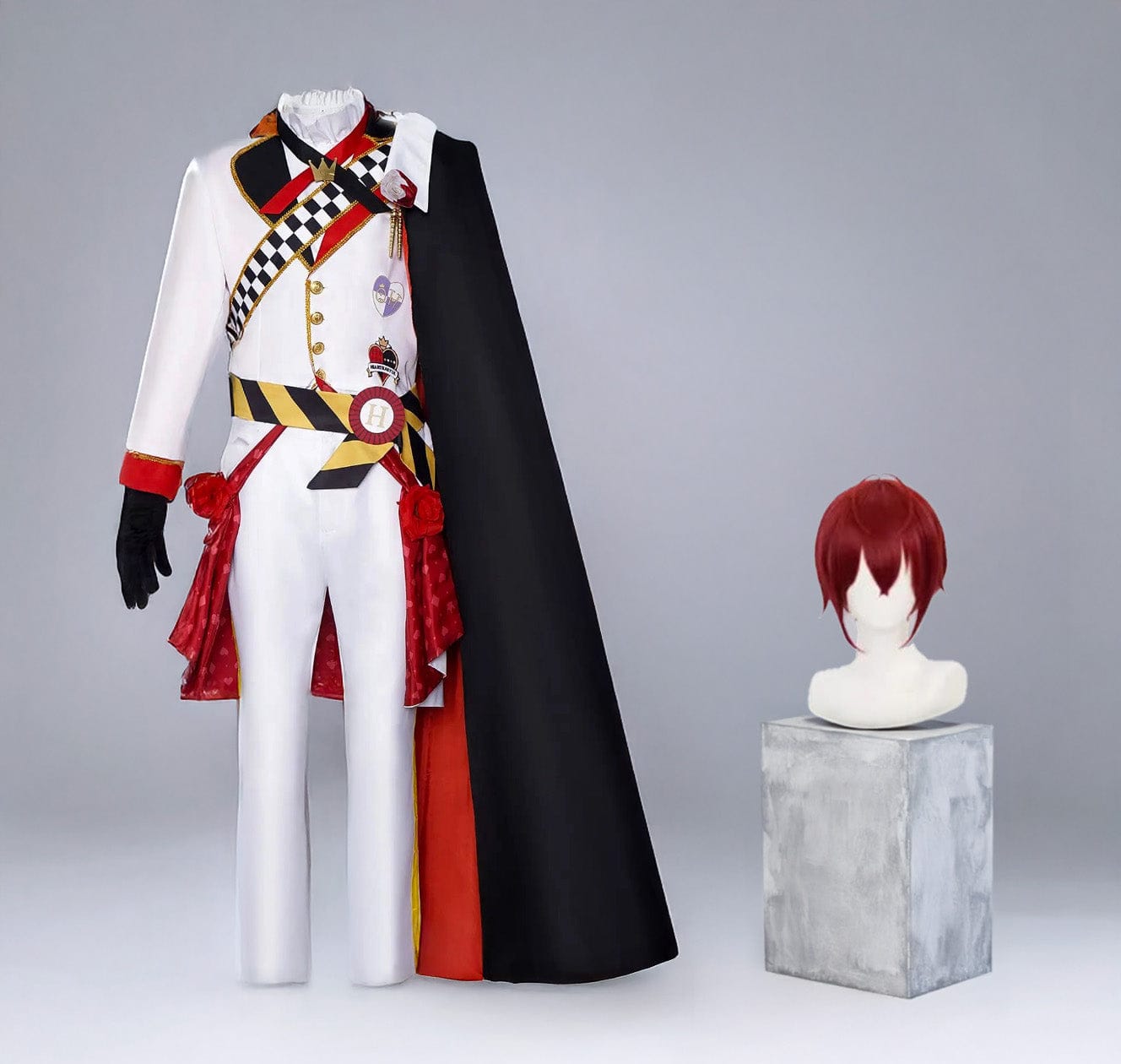 Outfit with Wig / XS Riddle Rosehearts (Disney's Twisted Wonderland Cosplay)