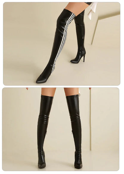 Over Knee High Boots / Vegan Leather
