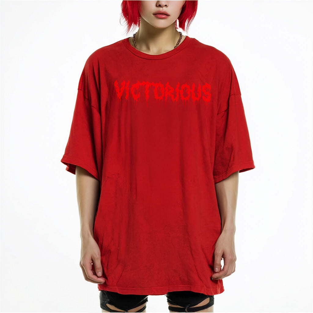 Victorious Japan Horror Letters Oversize T-shirt (Oversize)