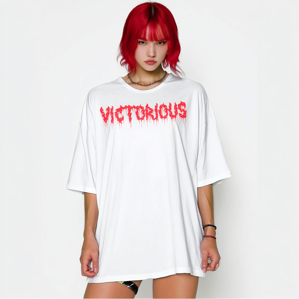 Victorious Japan Horror Letters Oversize T-shirt (Oversize)