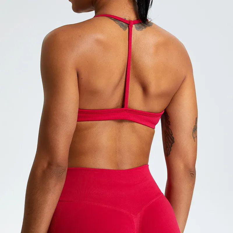 Oxblood red / S Women's High Support Sports bra/ Yoga Bra (Victorious Titan Flex)
