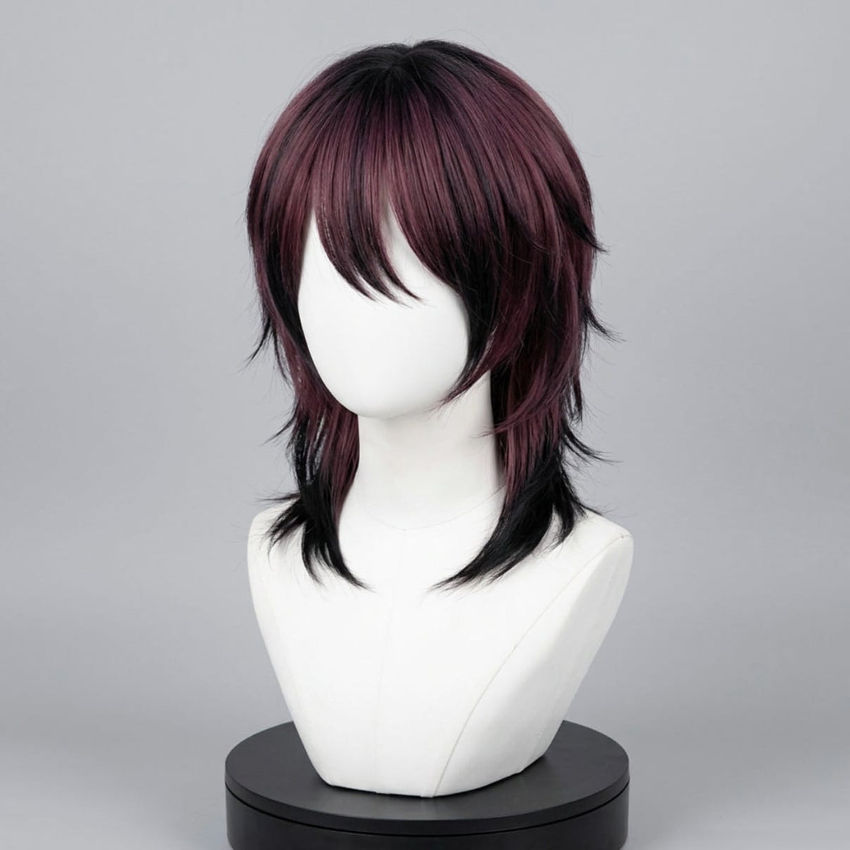 Pink and Black Short Layered Wig with Bangs / Heat Resistant