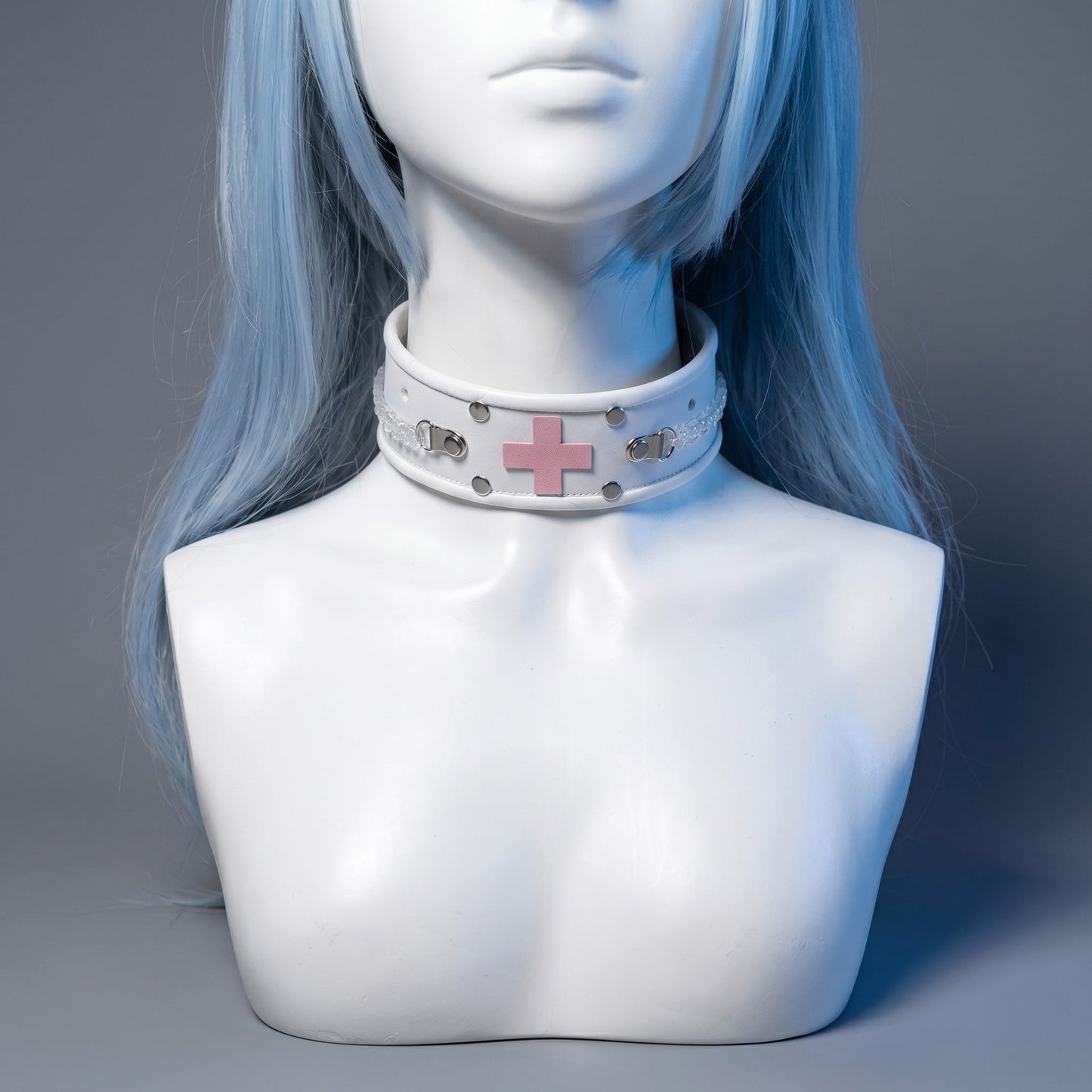 Pink Gothic Cross Collar Necklace Harajuku Lolita