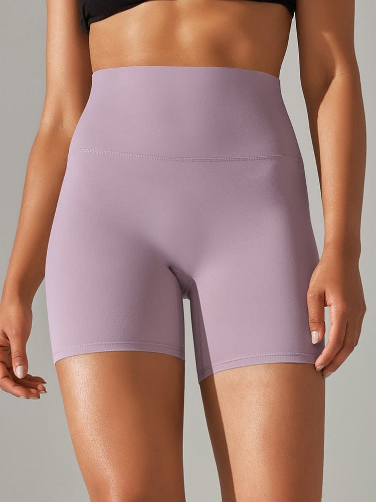Pink Purple / XS Biker Shorts Medium-Height/ Women's Gym Shorts /Yoga Shorts (Ellie Survivor's Edge)