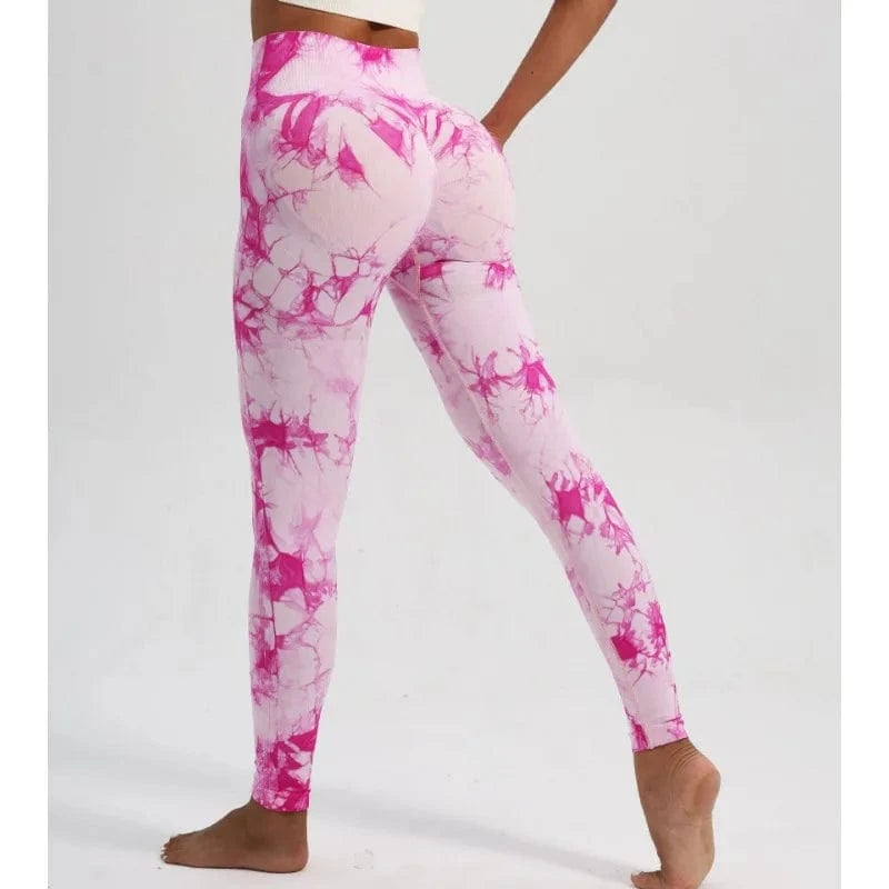 Pink / S Victorious Galactic Vortex Tie Dye Leggings