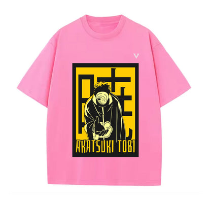 Pink / XS Akatsuki Tobi (Naruto) Anime Oversize T-Shirt