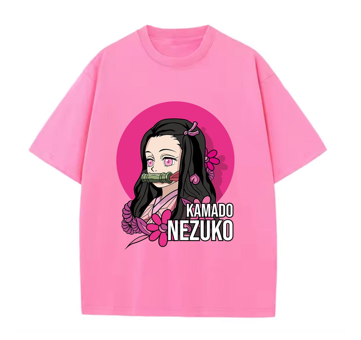 Pink / XS Nezuko (Demons Slayer) Anime Oversize T-Shirt