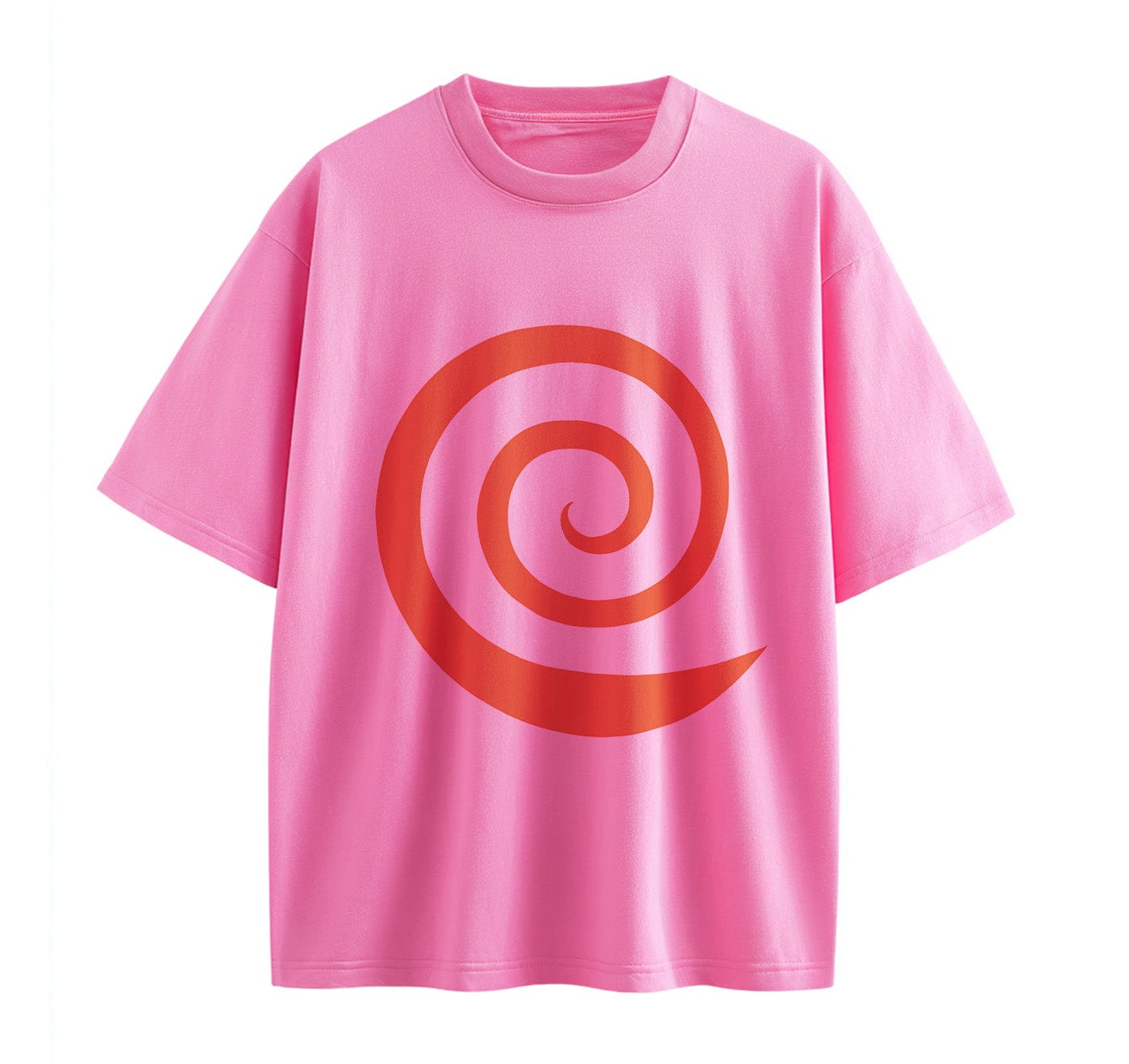 Pink / XS Nine‑Tails Mode Anime (Naruto) Oversize T-Shirt