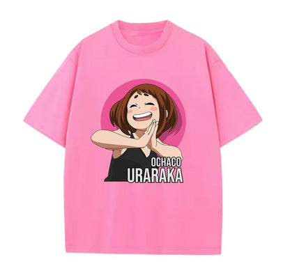 Pink / XS Ochaco 2 (My Hero Academia) Anime Oversize T-Shirt