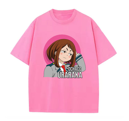 Pink / XS Ochaco Uraraka (My Hero Academia) Anime Oversize T-Shirt