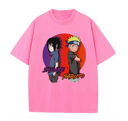 Pink / XS Sasuke (Naruto) Anime Oversize T-Shirt