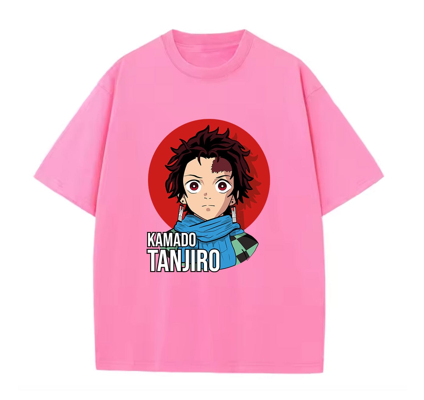 Pink / XS Tanjiro (Demon Slayer) Anime Oversize T-Shirt