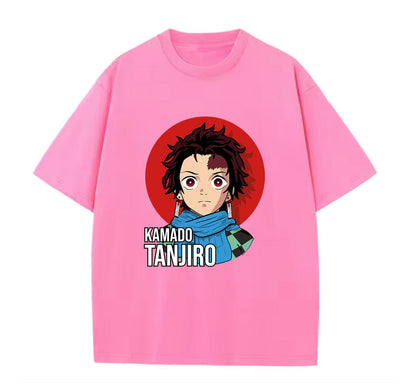 Pink / XS Tanjiro (Demon Slayer) Anime Oversize T-Shirt