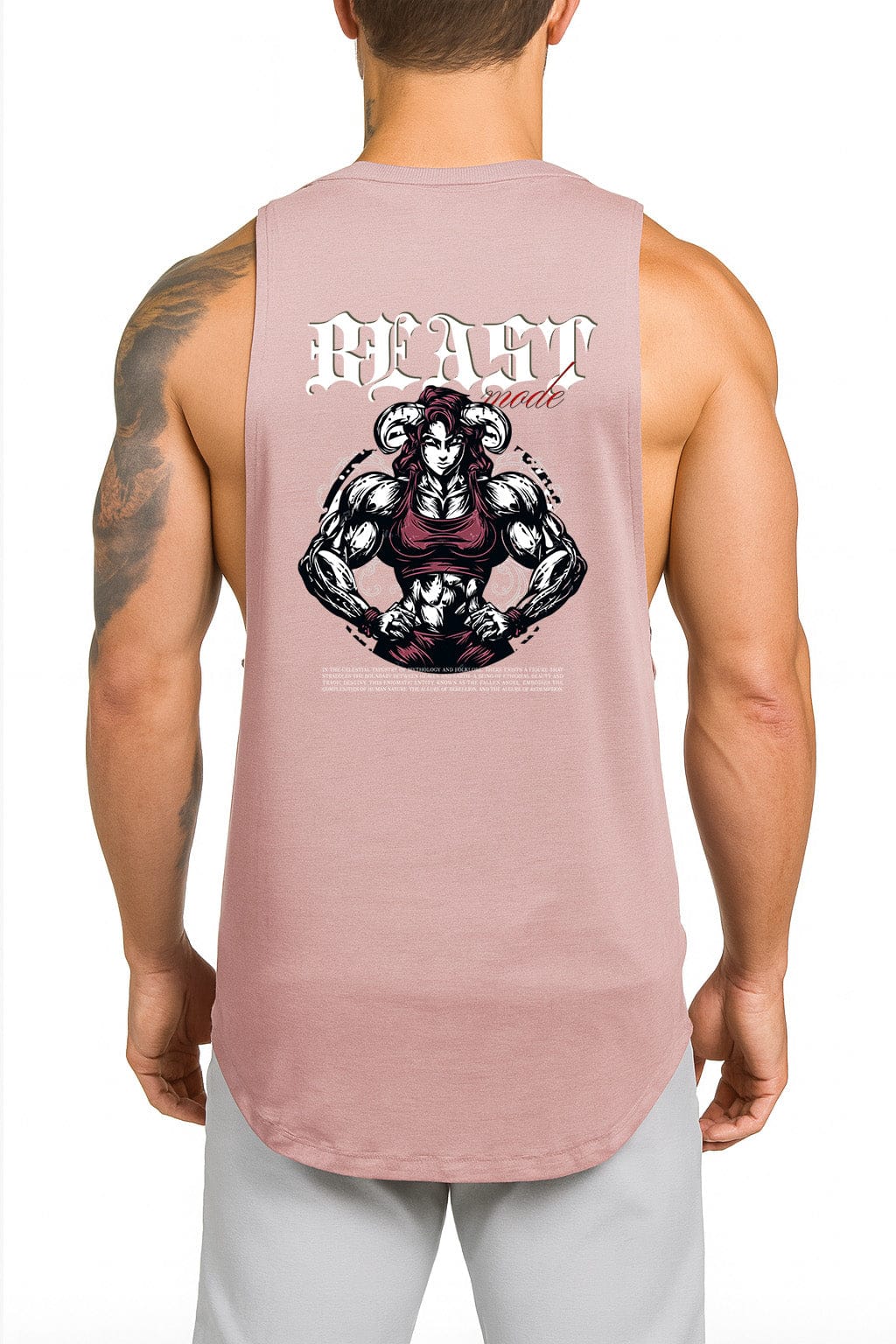 Pink / XXL Victorious Beast Mode (Xyphora Prime) High-Neck Gym Tank-Top
