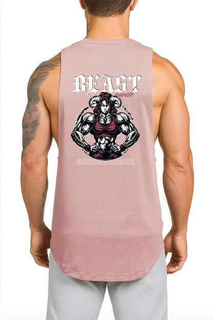 Pink / XXL Victorious Beast Mode (Xyphora Prime) High-Neck Gym Tank-Top