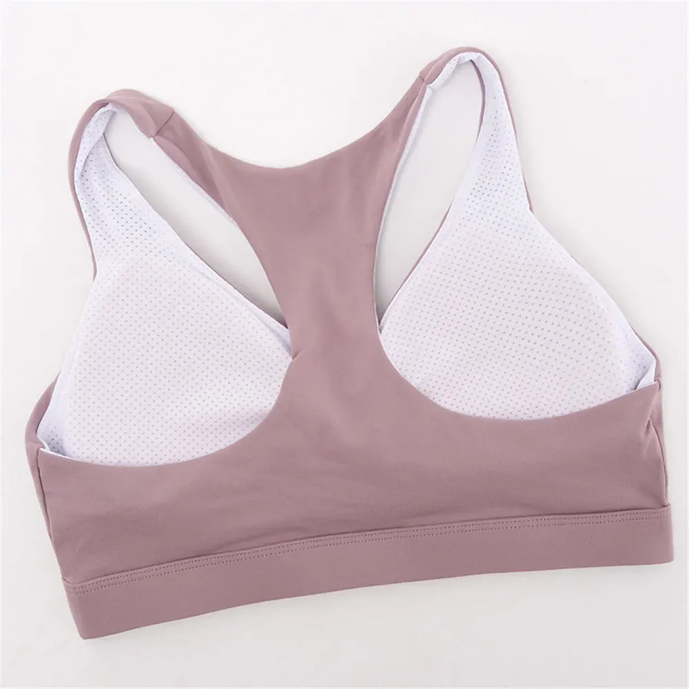 Plus Size S-2XL Cross Back Sport Bra /Pleated Design Fitness Top (Victorious Starlight Vector Bra)
