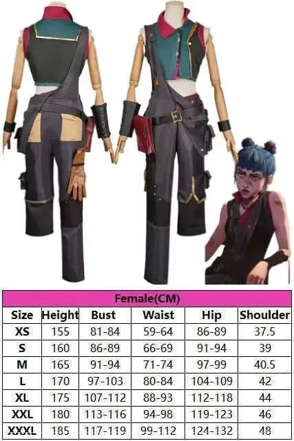 Powder Clothes B / XS Jinx & Powder seasons 1 & 2 Cosplay Tier 1