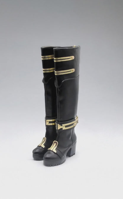 Caitlyn Arcane Cosplay Boots/ PU Leather by Victorious