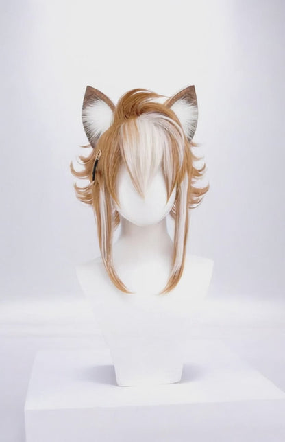 Genshin Impact Cosplay Mixed Colors Gorou Cosplay Wig