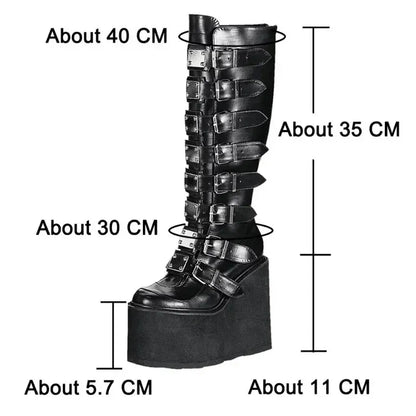 Punk Gothic Women Boots / High Heel Platform Boots