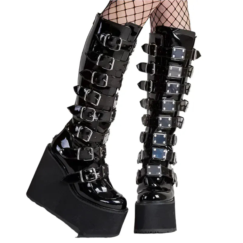 Punk Gothic Women Boots / High Heel Platform Boots