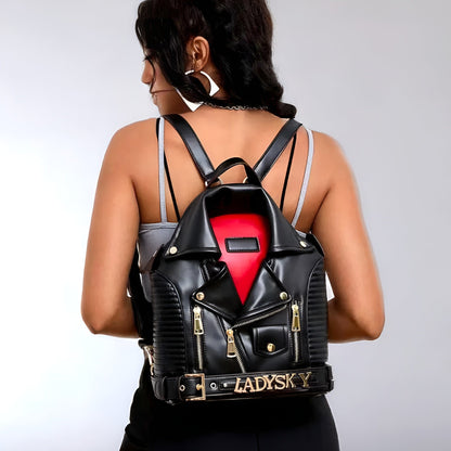 Punk Rock Jacket Backpack / Vegan Leather