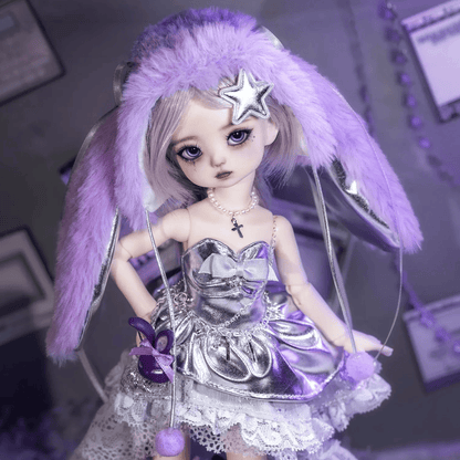 Purple HaraMimi Kpop Star BJD Goth Harjuku - Doll