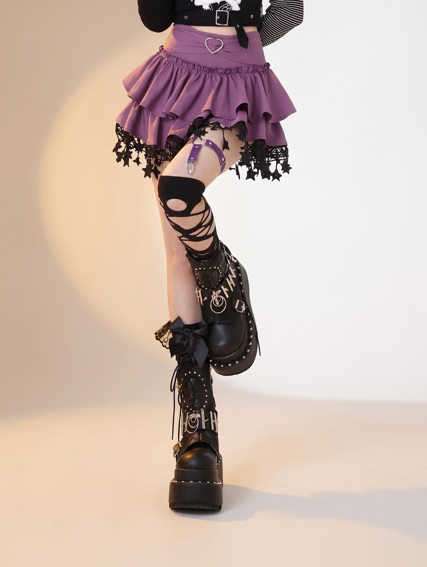 Purple / S K-Fashion Ballet Style Cake Skirt
