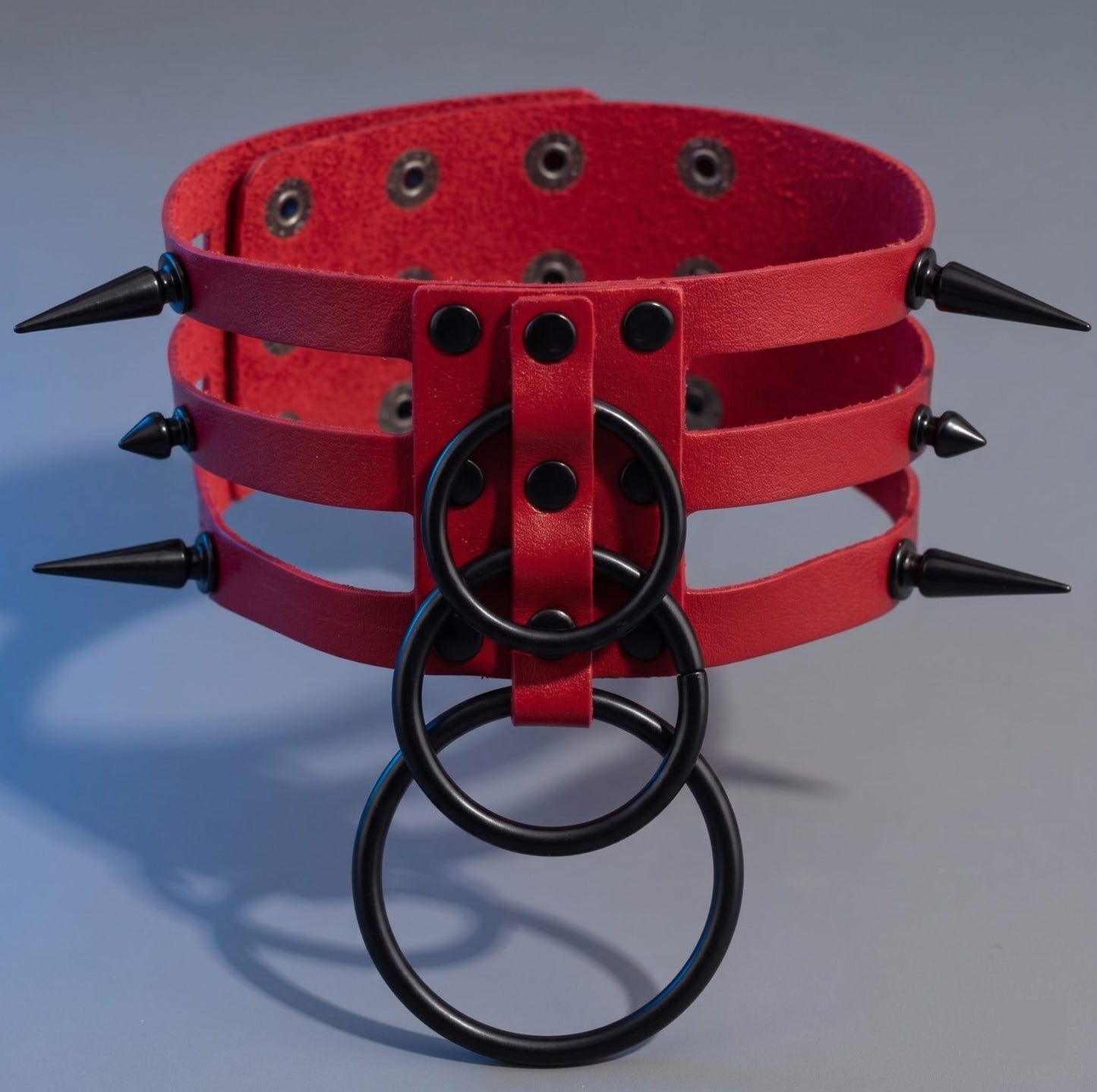 red Harajuku Punk Rock Full Neck Chocker