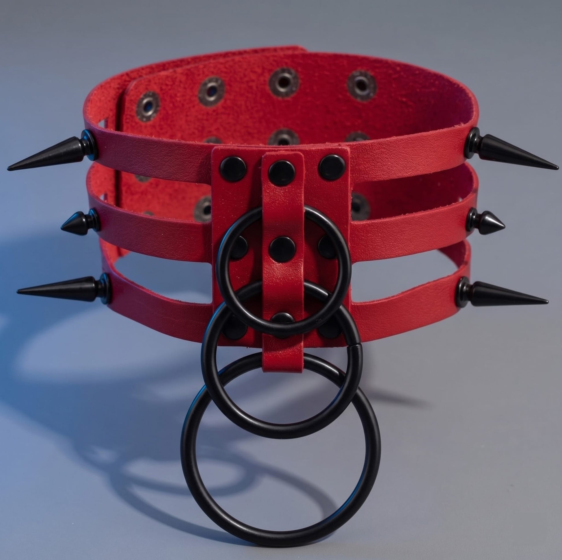 red Harajuku Punk Rock Full Neck Chocker