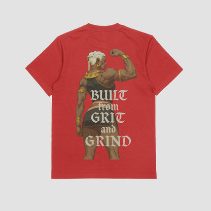 Red / M Ambessa "Built from Grit & Grind" Gym T-shirt (Oversized)