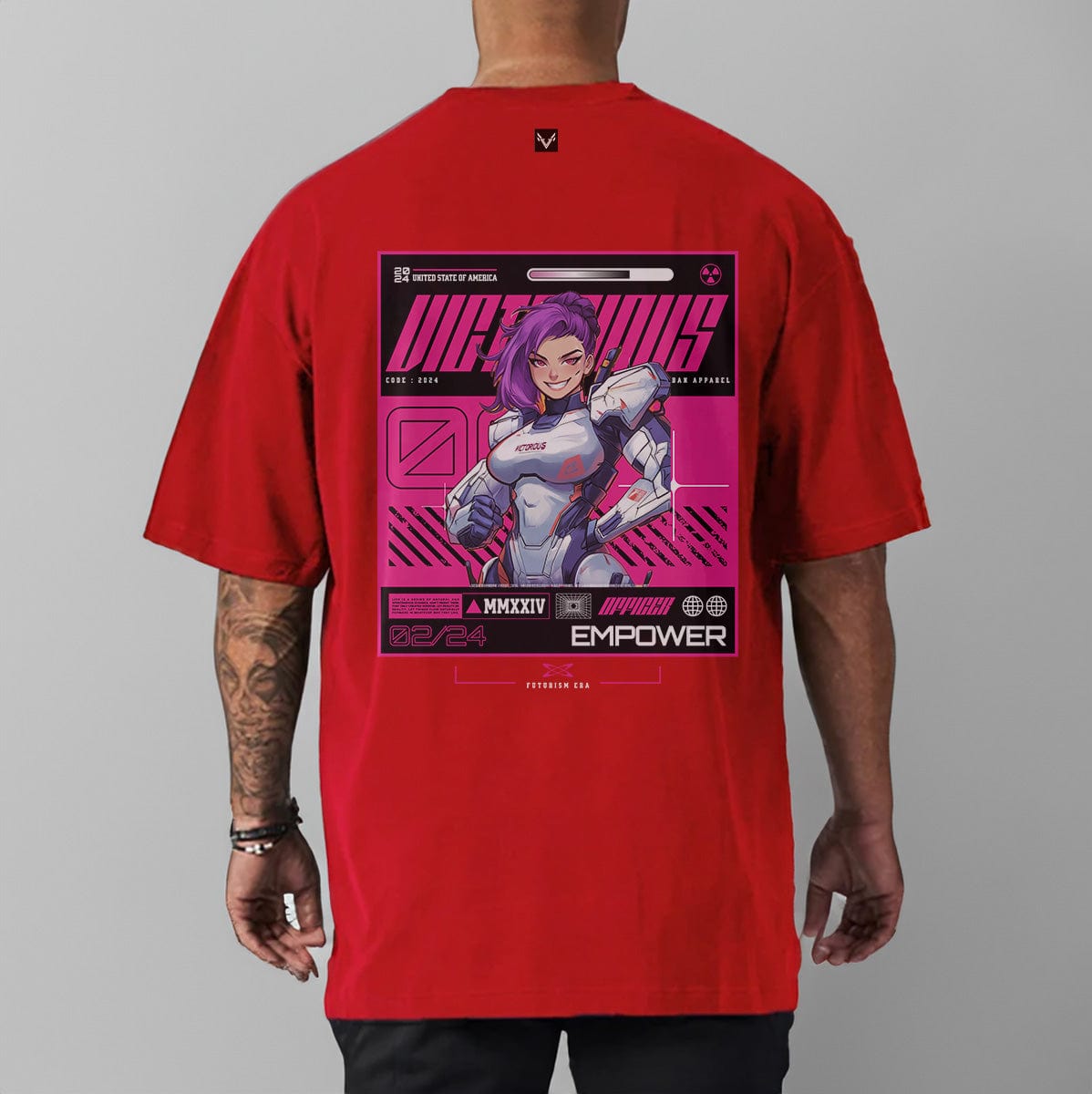 Red / M Victorious "EVO XXIIV" Gym T-shirt (Oversize)