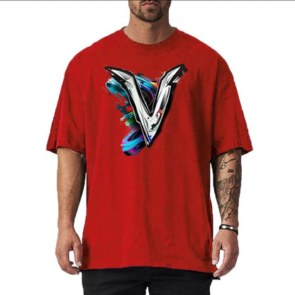 Red / M Victorious Grit & Graff (Oversize Gym T-shirt)