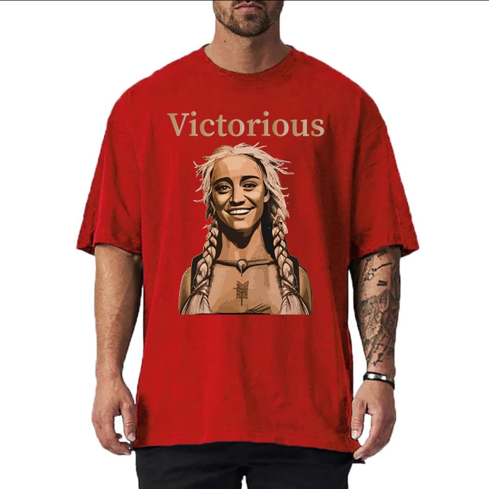Red / M Victorious Valkyrie's Joy (Oversize Gym T-shirt)