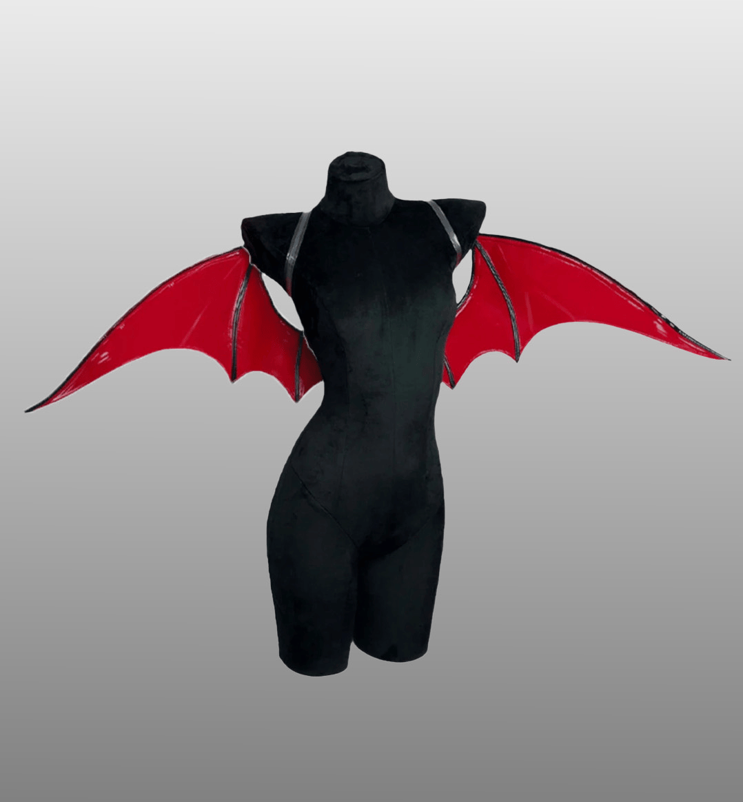 Red / One Size VAMPIRE BAT WINGS COSPLAY COSTUME/ WING PU LEATHER