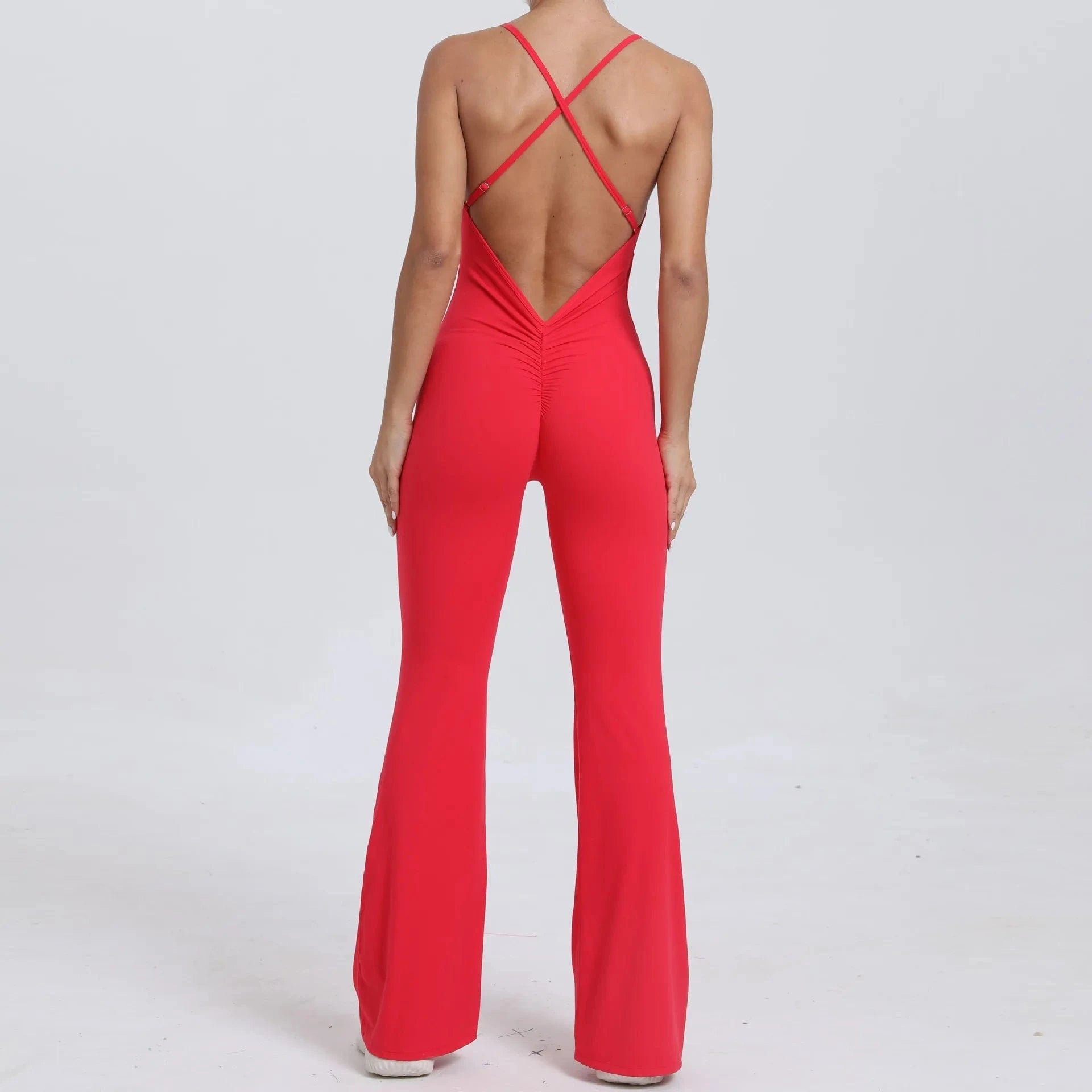 Red / S Victorious BalanceFlow V Back Bodysuits