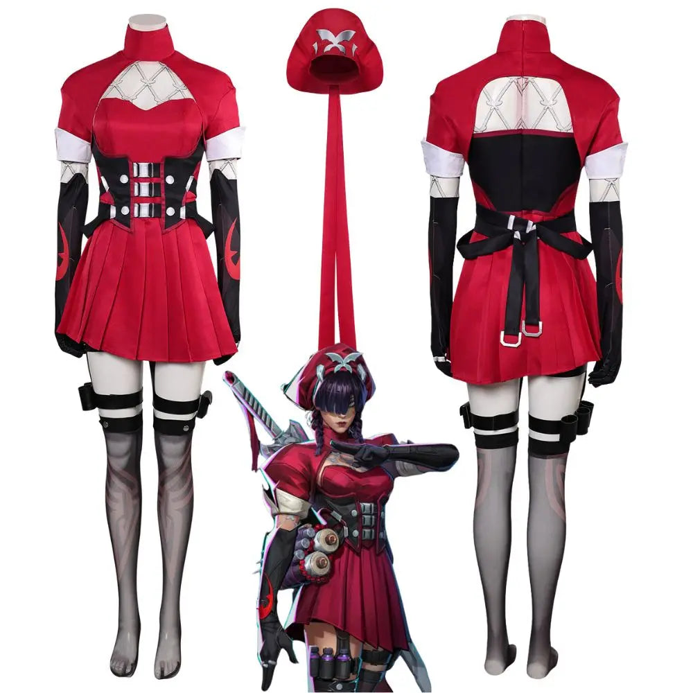 Red / XS Marvel Rivals Psylocke Cosplay/ Gaming Marvel Cosplay