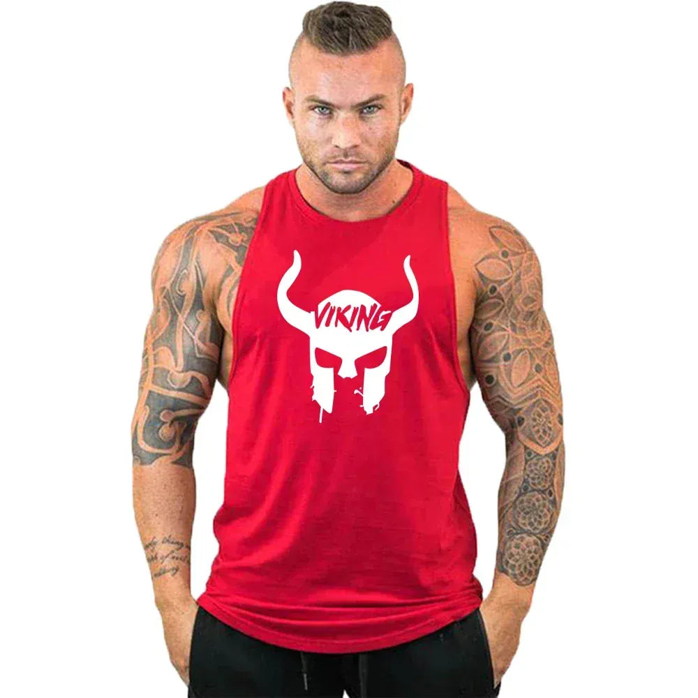 red24 / S Workout Gym Tank Top /Mens Muscle Sleeveless Sportswear Shirt / Bodybuilding